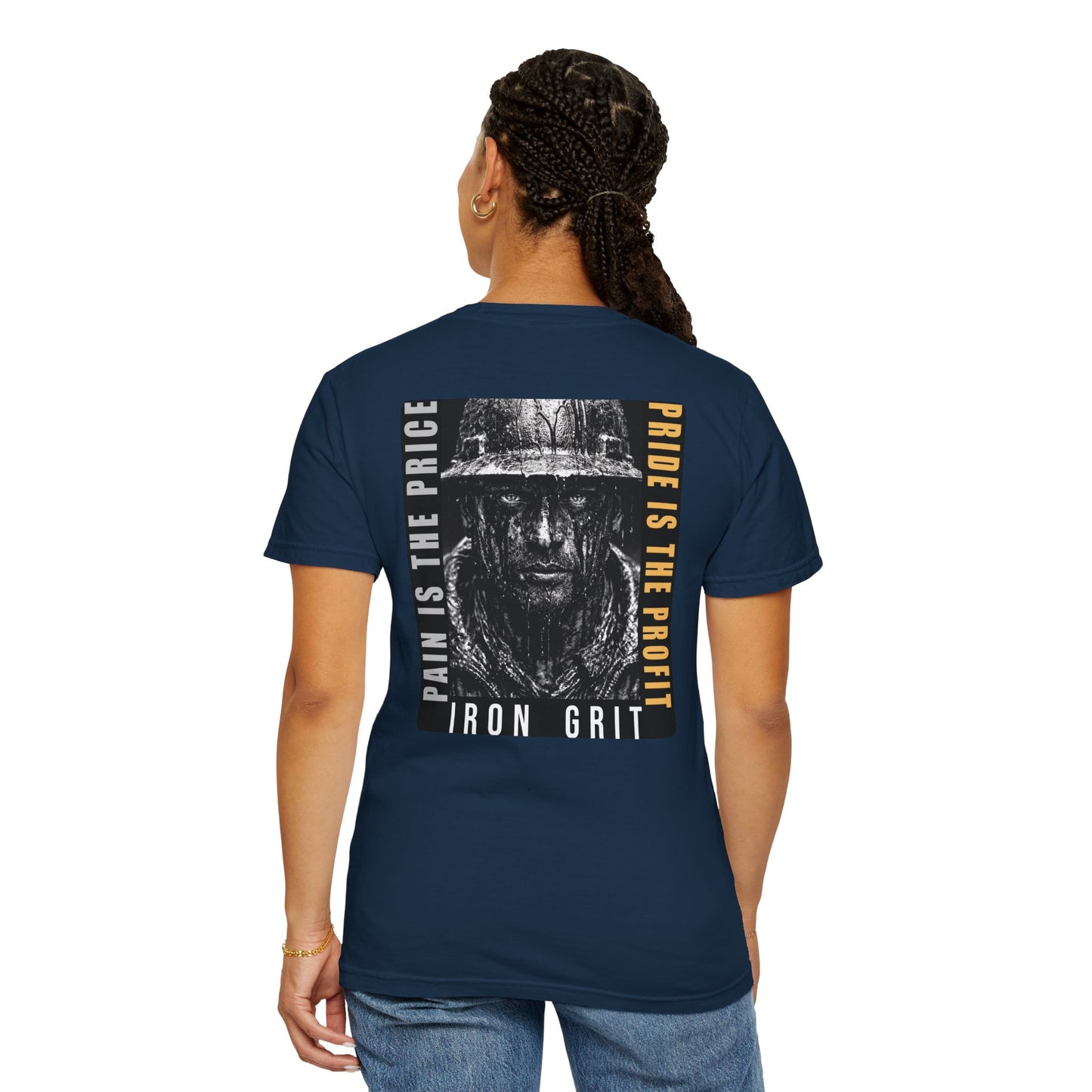 Iron Grit Pain and Profit Heavyweight T-Shirt, Premium Oilfield Streetwear, Roughneck Shirt, Blue Collar Tee, Oilfield Gift | Built By Grit