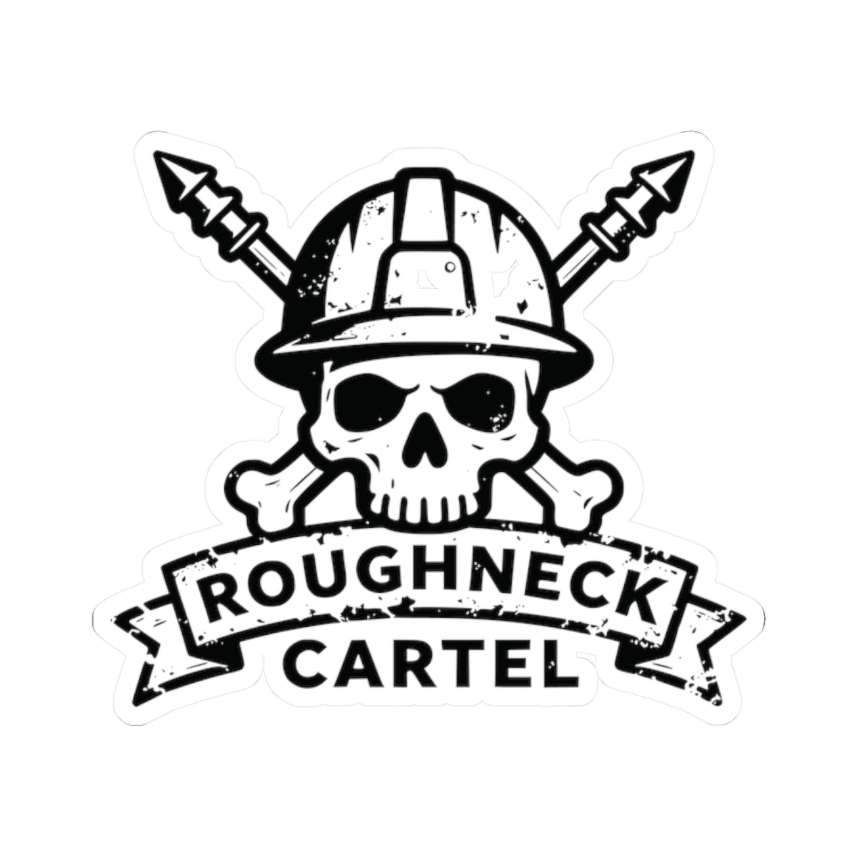 Roughneck Cartel Skull Logo Kiss-Cut Stickers