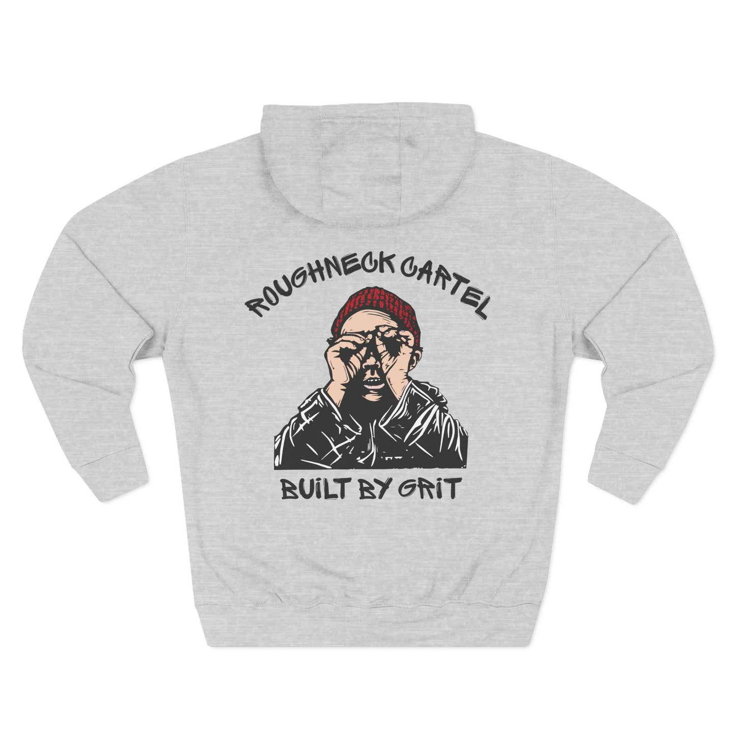 Roughneck Cartel Built by Grit Hoodie | Oilfield Workwear Pullover | Blue Collar Pride Sweatshirt