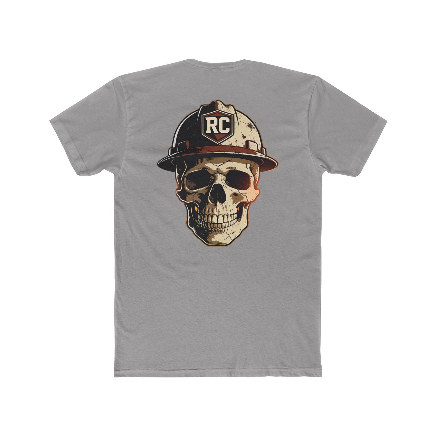 Skull in Hard Hat Oilfield T-Shirt | Roughneck Cartel Crew Tee | Skull & Roses Workwear Shirt