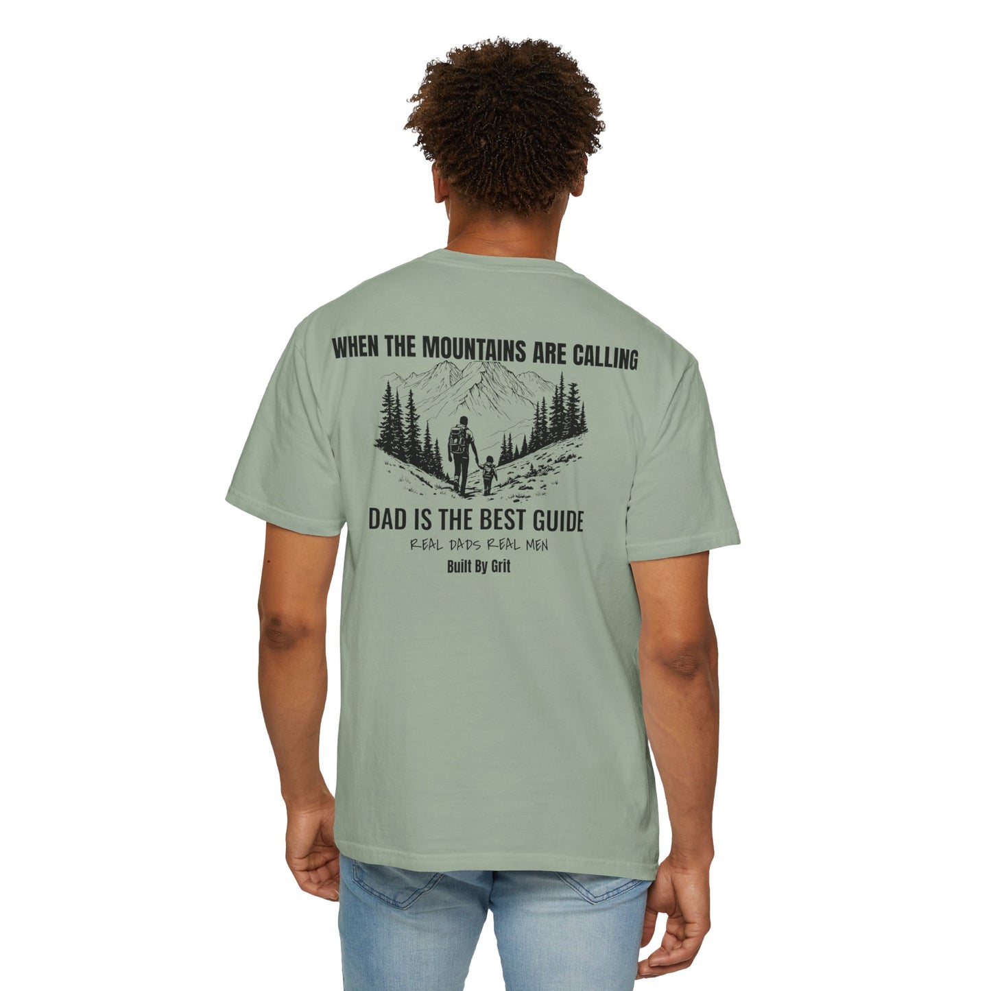 When The Mountains Are Calling T-Shirt | Dad Is The Best Guide | Hiking Dad Gift | Outdoor Father Shirt | Father's Day Tee