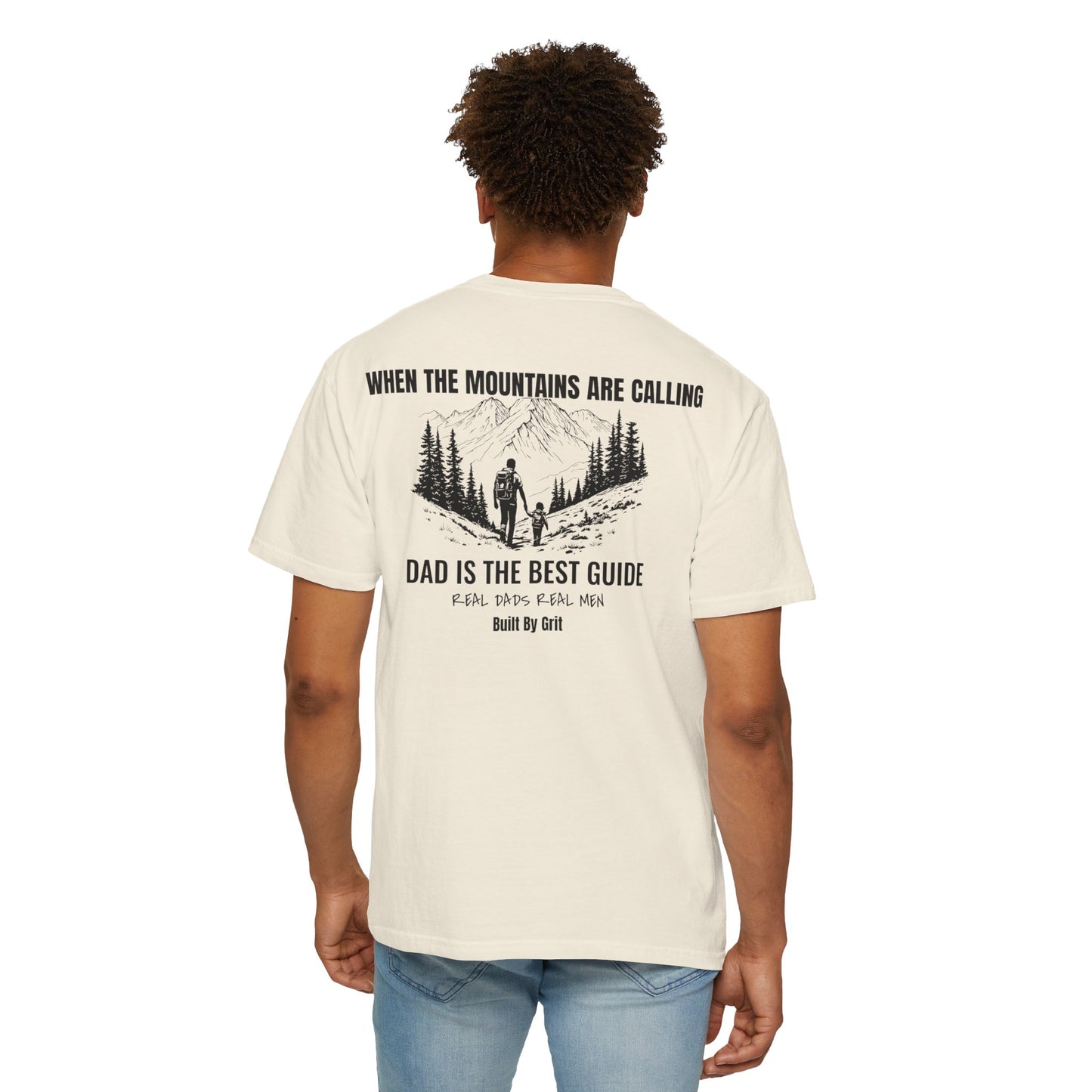 When The Mountains Are Calling T-Shirt | Dad Is The Best Guide | Hiking Dad Gift | Outdoor Father Shirt | Father's Day Tee