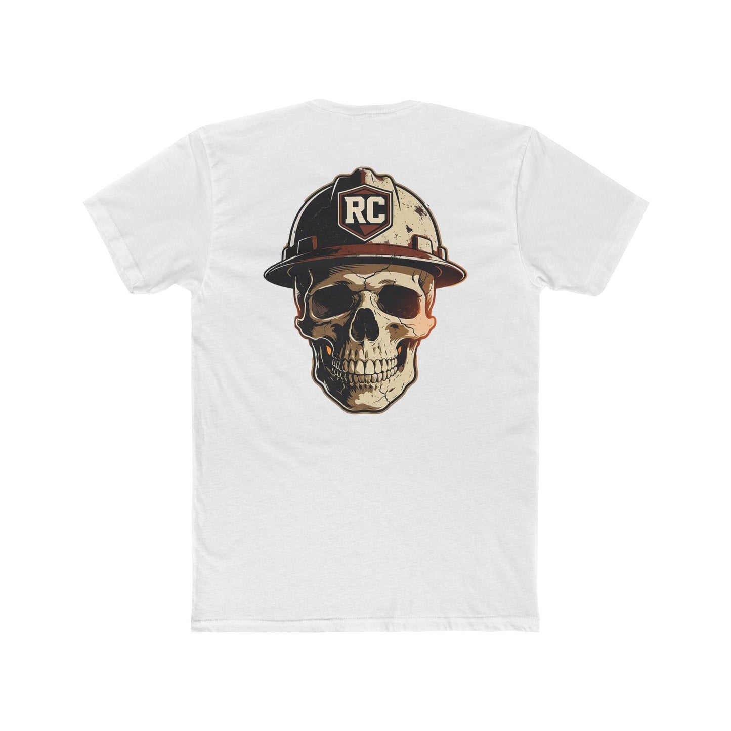 Skull in Hard Hat Oilfield T-Shirt | Roughneck Cartel Crew Tee | Skull & Roses Workwear Shirt