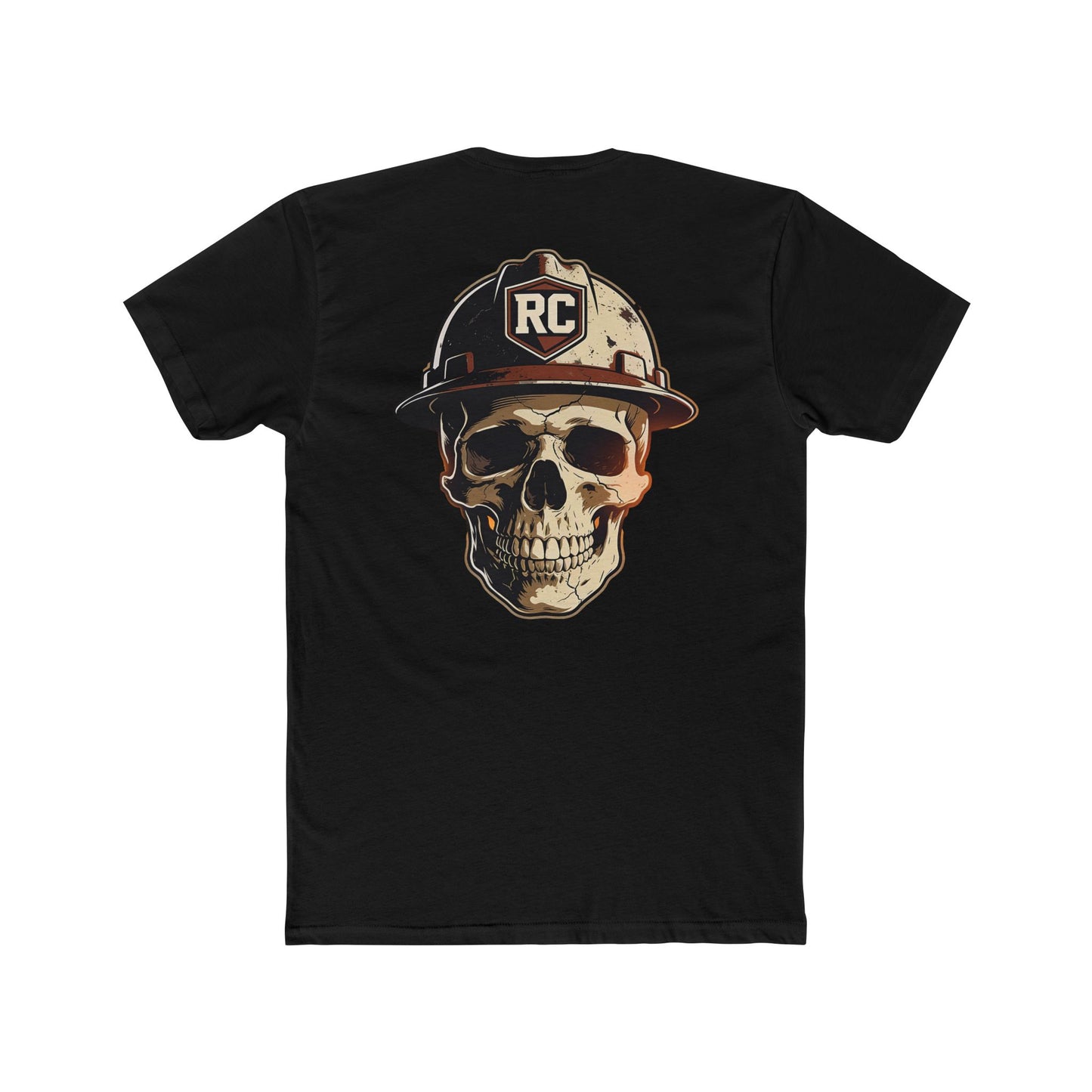 Skull in Hard Hat Oilfield T-Shirt | Roughneck Cartel Crew Tee | Skull & Roses Workwear Shirt