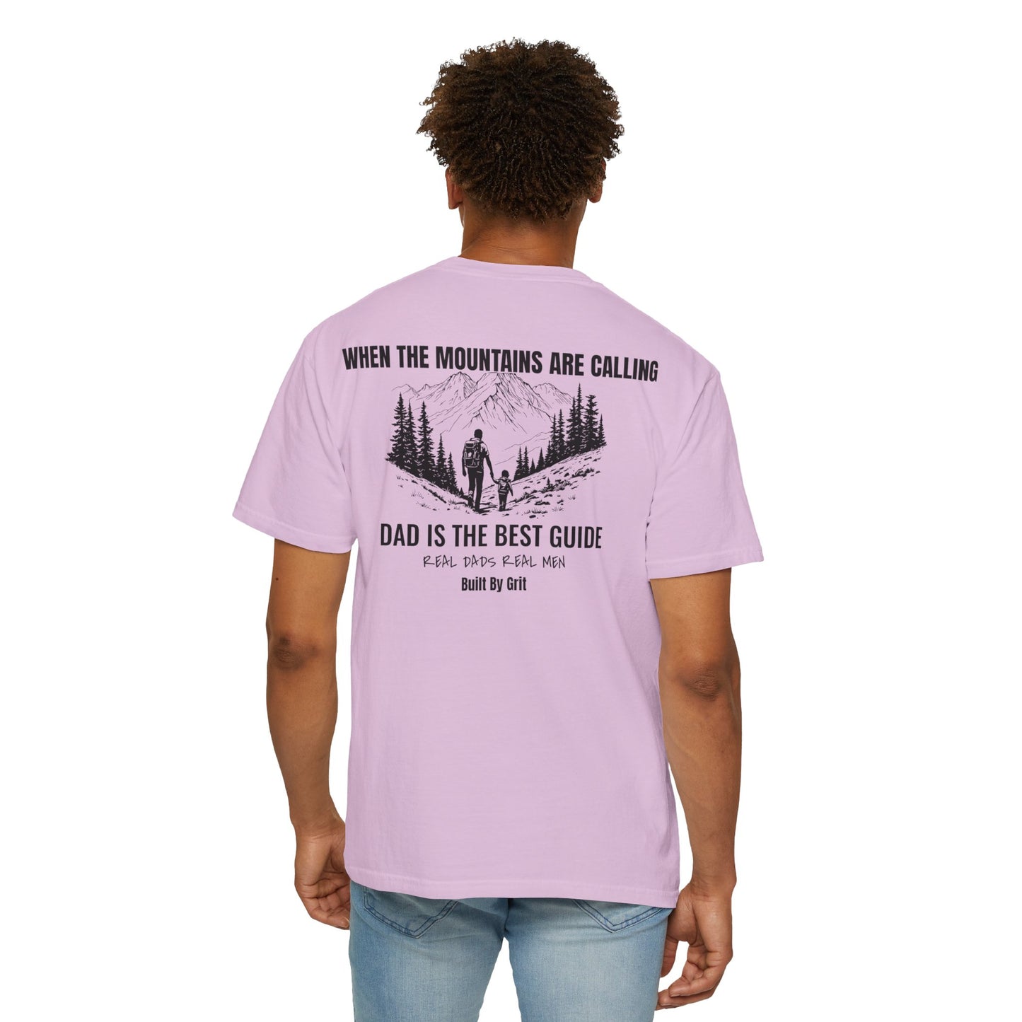 When The Mountains Are Calling T-Shirt | Dad Is The Best Guide | Hiking Dad Gift | Outdoor Father Shirt | Father's Day Tee