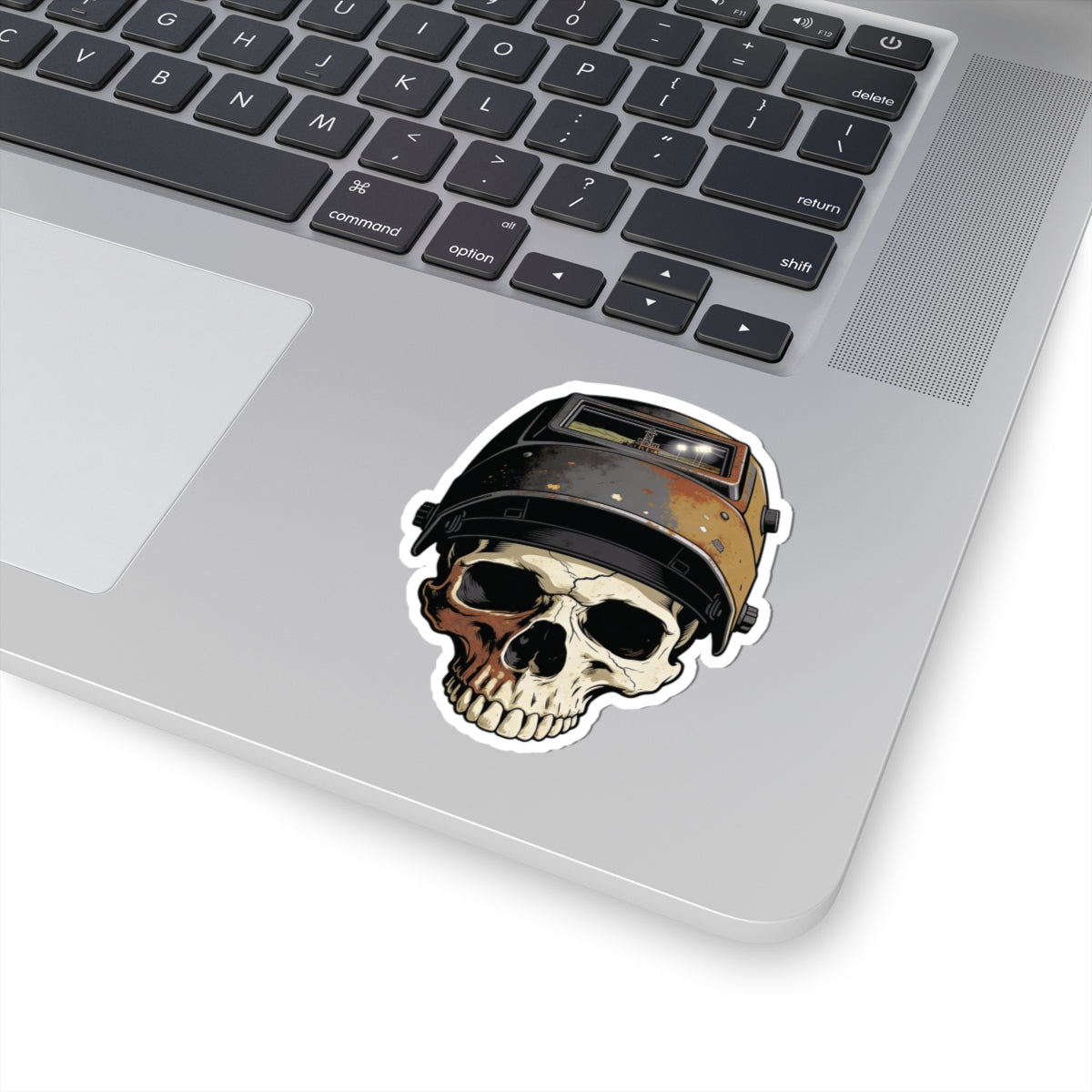 Skull with Welding Helmet Kiss-Cut Stickers | Oilfield Welder Decal