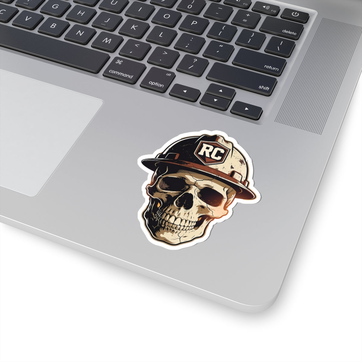 Skull with Hard Hat Kiss-Cut Stickers | Oilfield Construction Worker Decal