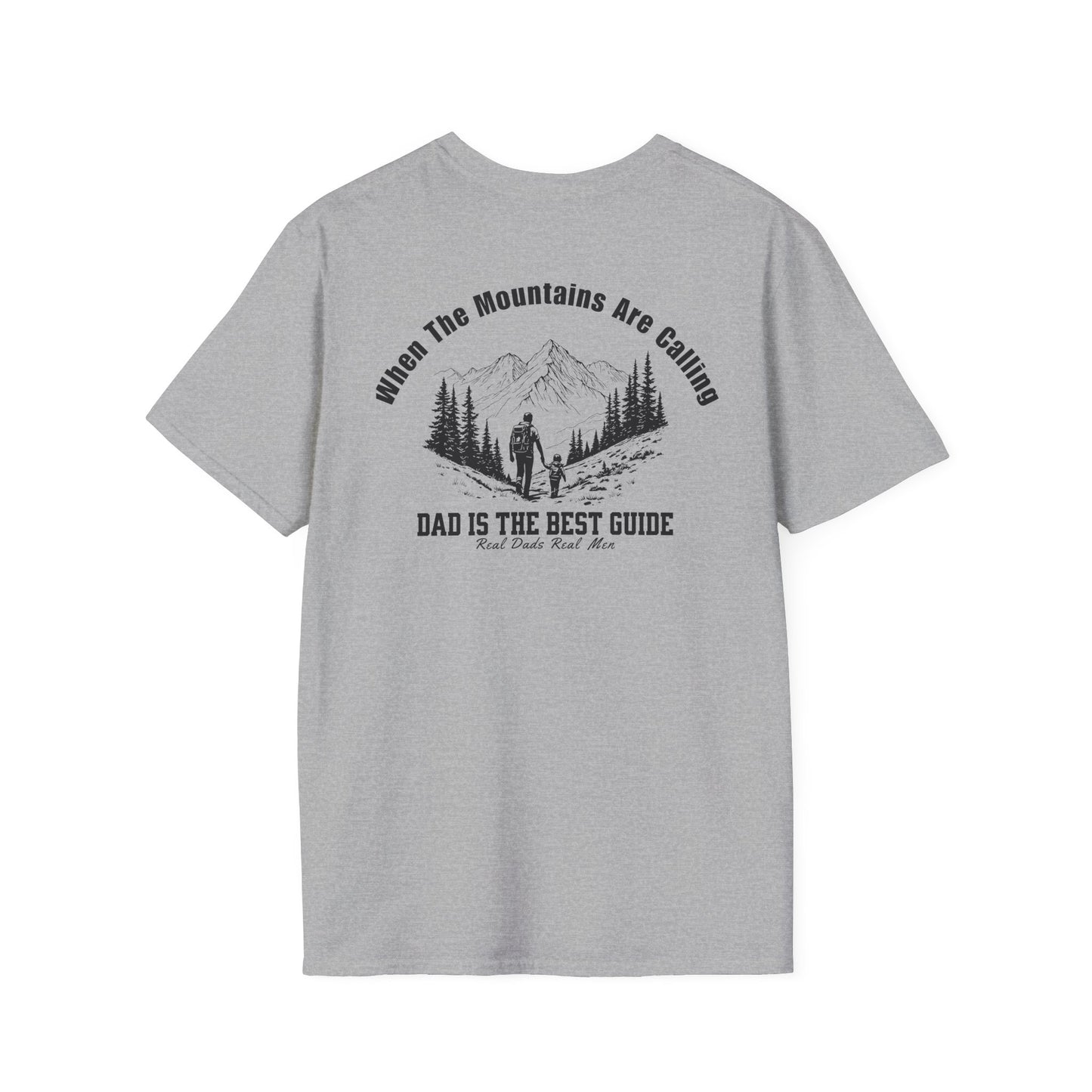 Dad Guide T-Shirt, When The Mountains Are Calling, Outdoor Dad Gift, Hiking Father Shirt, Father's Day Tee, Adventure Dad | Built By Grit