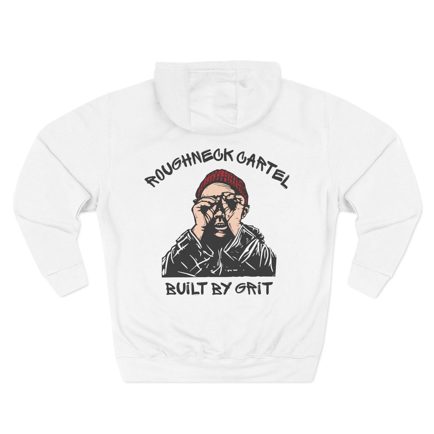 Roughneck Cartel Built by Grit Hoodie | Oilfield Workwear Pullover | Blue Collar Pride Sweatshirt