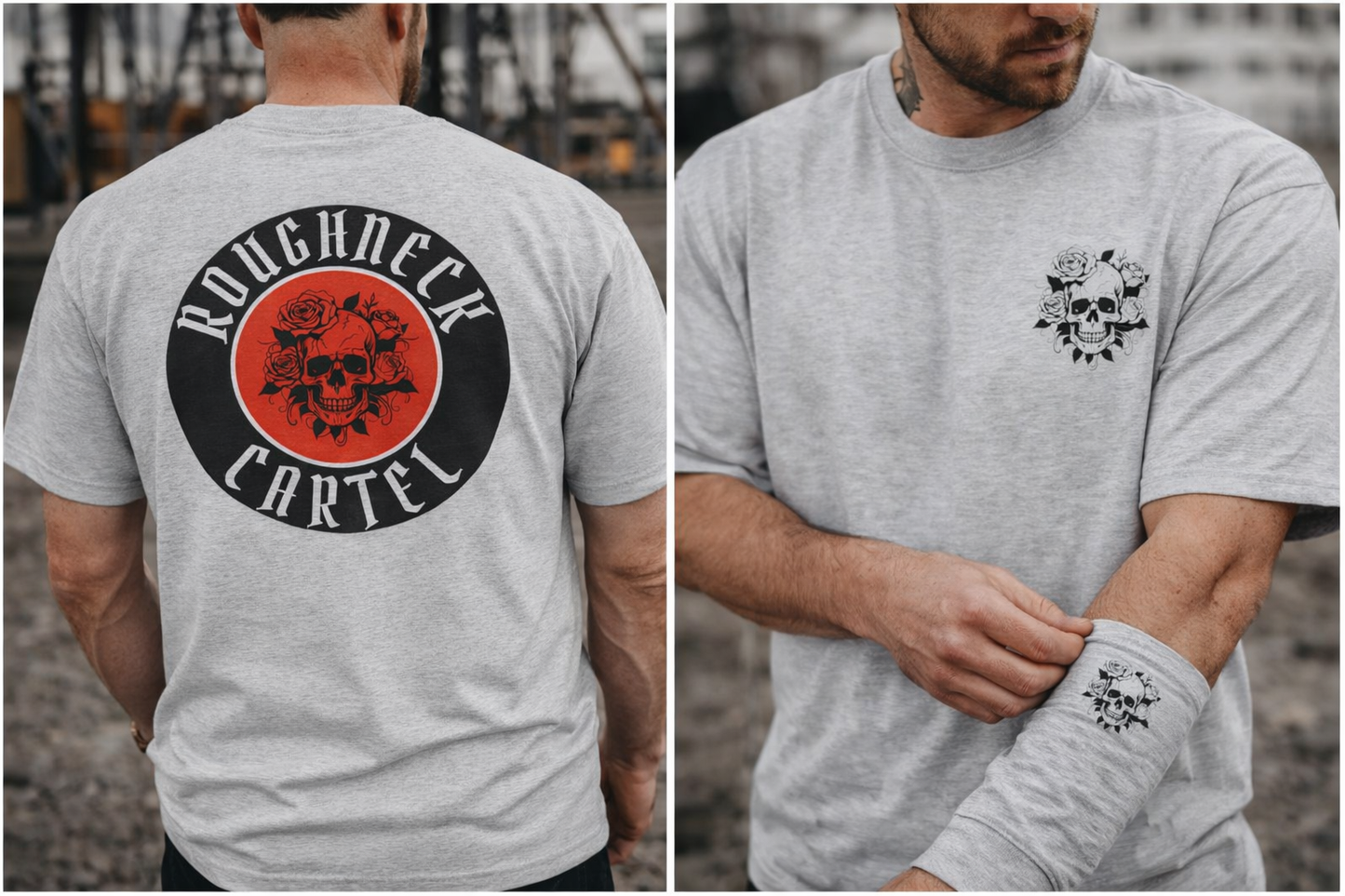 Roughneck Cartel Skull & Roses Tee