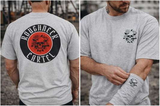 Roughneck Cartel Skull & Roses Tee