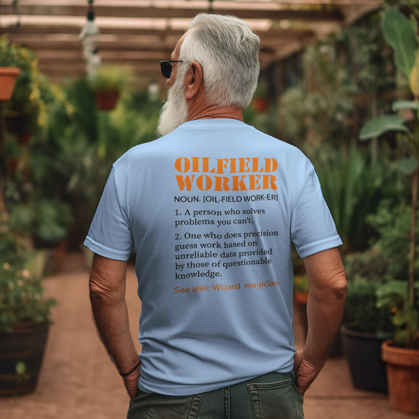 Oilfield Worker Solving Problems T-Shirt, Funny Oilfield Gift, Roughneck Shirt, Blue Collar Humor Tee, Oil Rig Worker Gift | Built By Grit