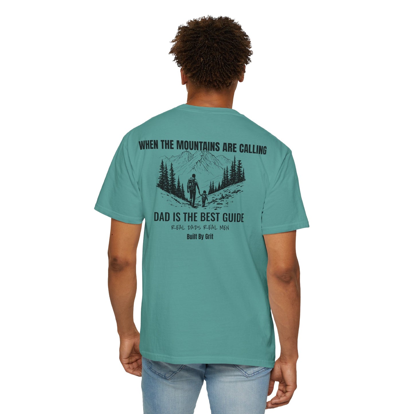 When The Mountains Are Calling T-Shirt | Dad Is The Best Guide | Hiking Dad Gift | Outdoor Father Shirt | Father's Day Tee