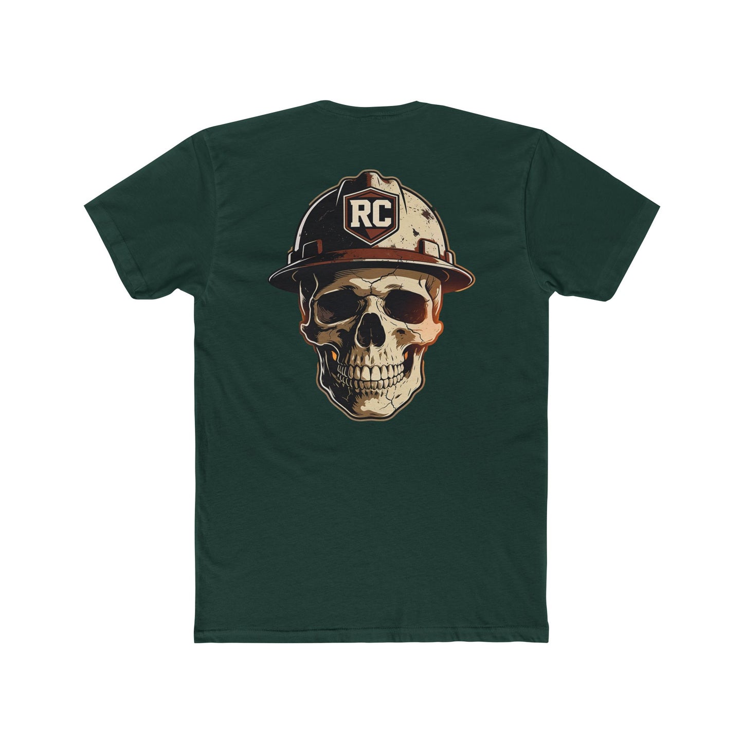 Skull in Hard Hat Oilfield T-Shirt | Roughneck Cartel Crew Tee | Skull & Roses Workwear Shirt