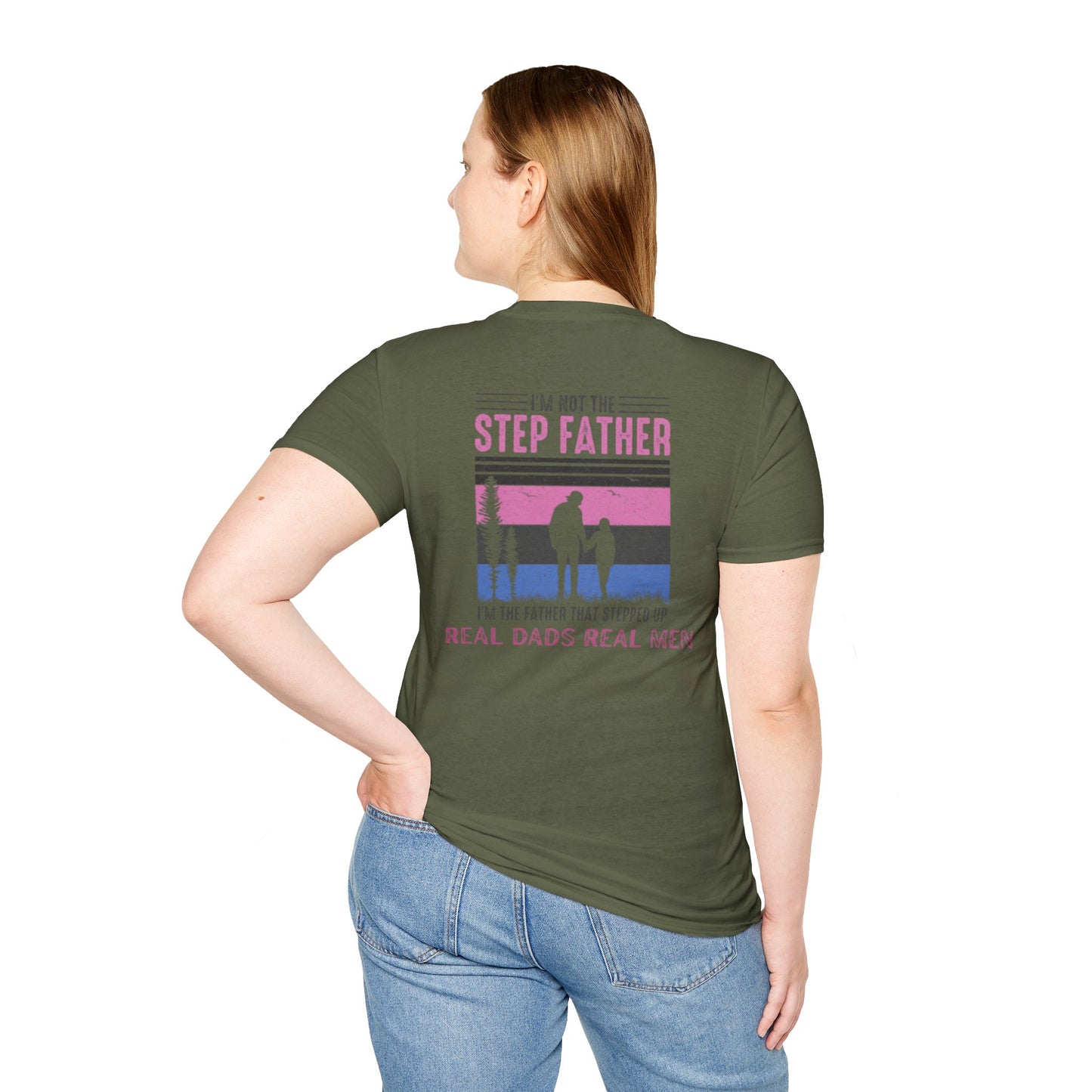 Step Dad T-Shirt, Father That Stepped Up Gift, Bonus Dad Shirt, Real Dads Real Men Tee, Stepdad Father's Day Gift | Built By Grit