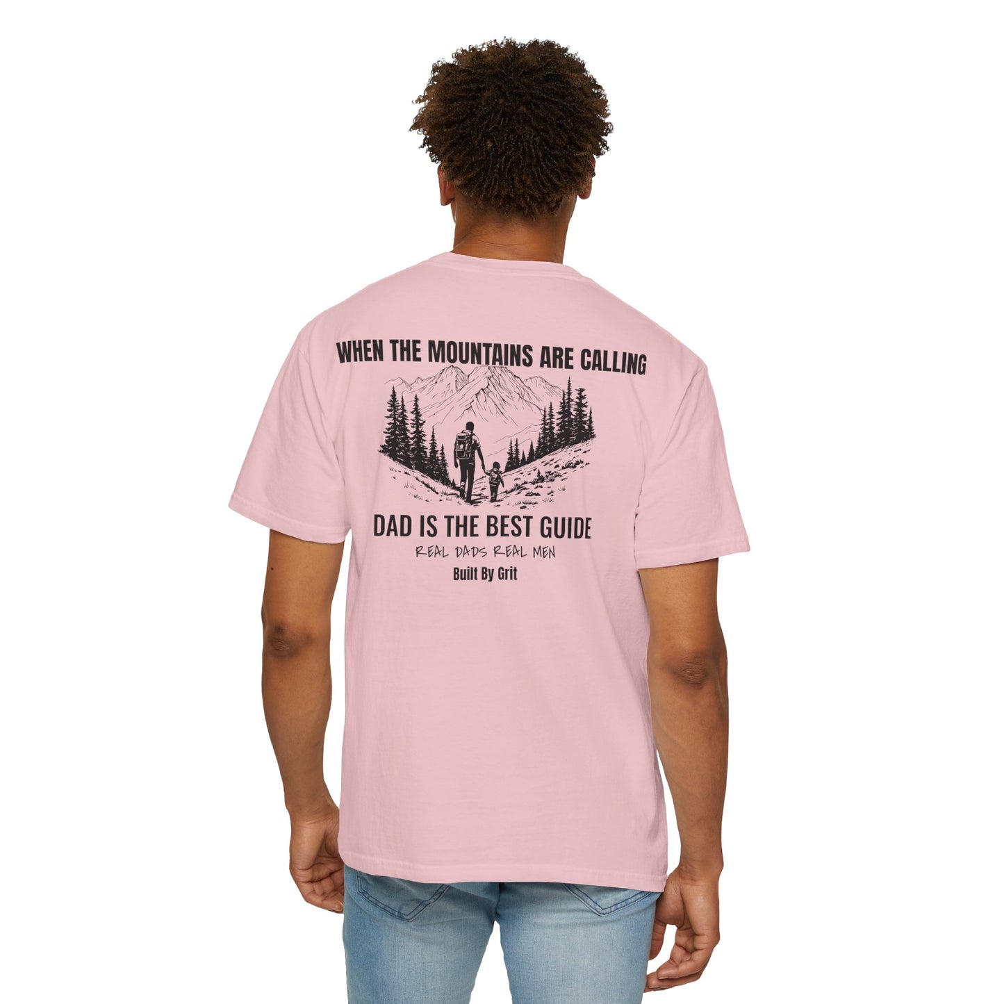 When The Mountains Are Calling T-Shirt | Dad Is The Best Guide | Hiking Dad Gift | Outdoor Father Shirt | Father's Day Tee