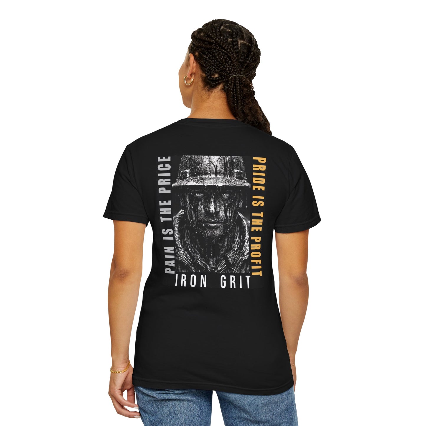 Iron Grit Pain and Profit Heavyweight T-Shirt, Premium Oilfield Streetwear, Roughneck Shirt, Blue Collar Tee, Oilfield Gift | Built By Grit