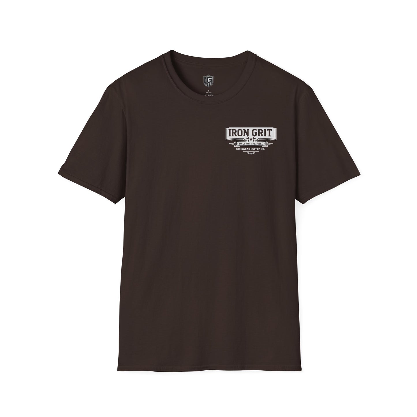 Iron Grit “Built for the Field” Workwear Tee | Rugged Blue Collar T-Shirt
