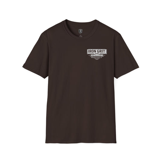 Iron Grit “Built for the Field” Workwear Tee | Rugged Blue Collar T-Shirt