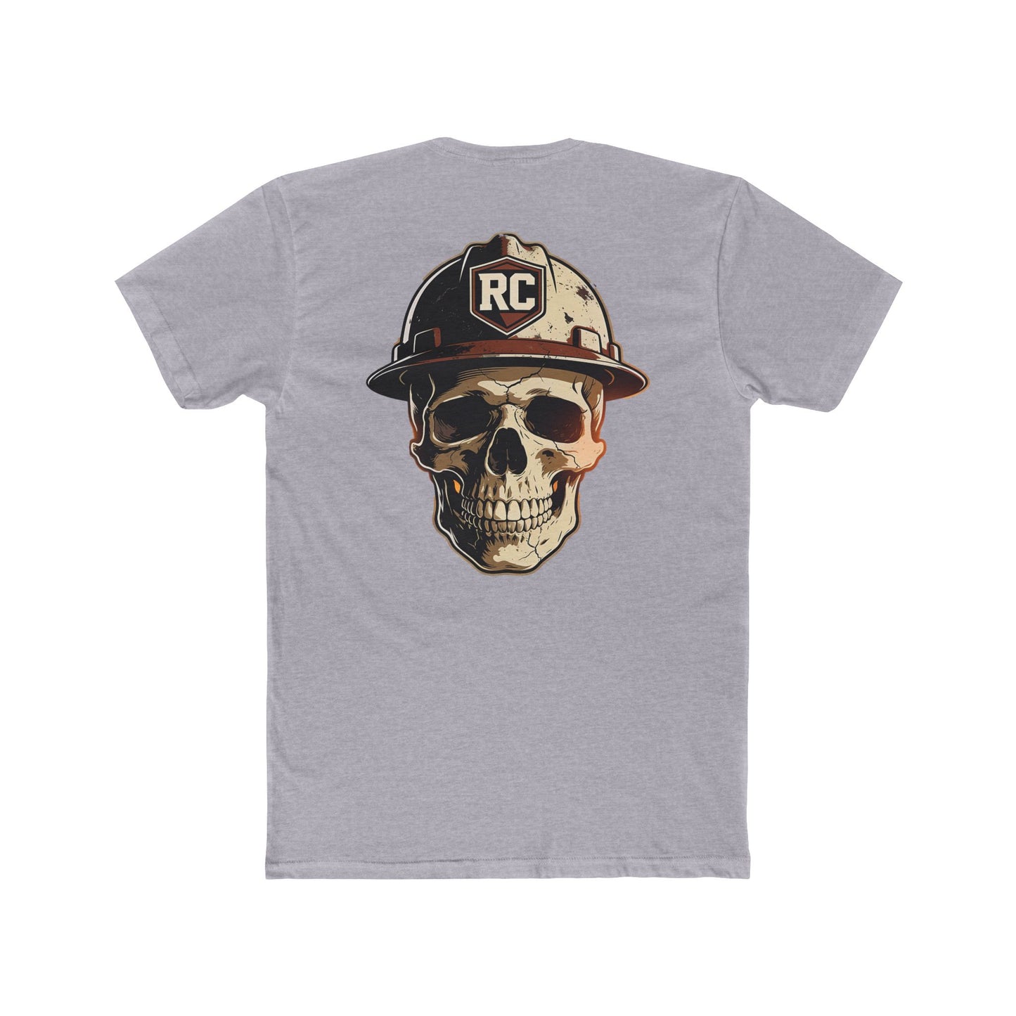 Skull in Hard Hat Oilfield T-Shirt | Roughneck Cartel Crew Tee | Skull & Roses Workwear Shirt
